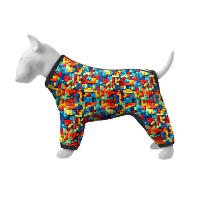 Вітровка для собак WAUDOG Clothes, малюнок "Блоки"
