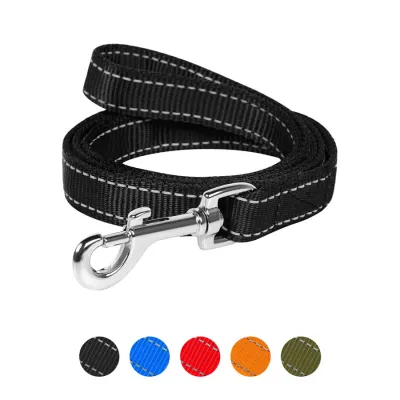 Поводок для собак нейлоновый Dog Extreme двойной, черный