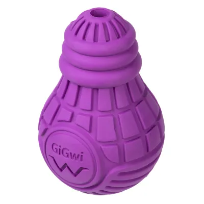 Іграшка для собак Лампочка гумова GiGwi Bulb Rubber, гума, фіолетова