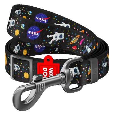Поводок нейлоновый регулируемый WAUDOG Nylon, "NASA"
