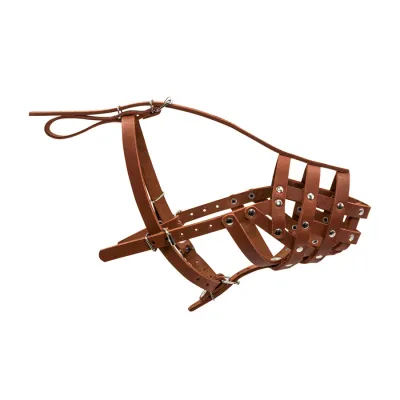 Намордник твердий CoLLaR, боксер малий, коричневий