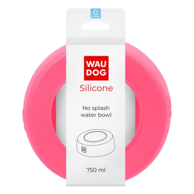 Миска-непроливайка WAUDOG Silicone, рожевий
