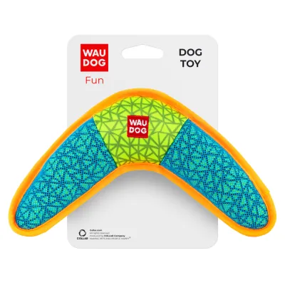 Іграшка для собак WAUDOG Fun, Бумеранг, Ш 24 см, блакитний