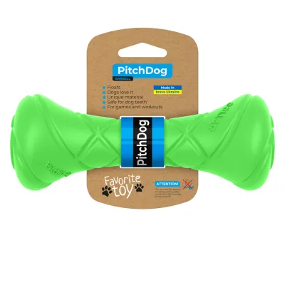 Ігрова гантель для апортировки PitchDog, довжина, діаметр 7 см салатовий