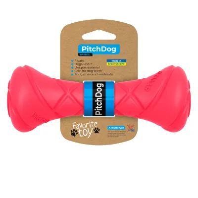 Ігрова гантель для апортировки PitchDog, довжина, діаметр 7 см рожевий