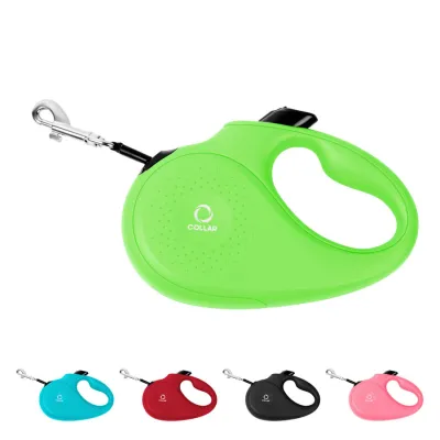 Повідець-рулетка CoLLaR для собак, розмір, 15 кг, 5 м, світловідбивна стрічка, салатовий
