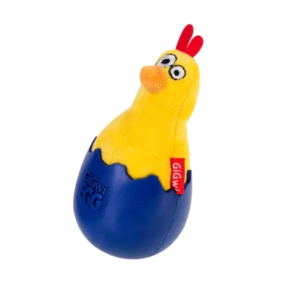 Игрушка для собак GiGwi EGG, пищалка, текстиль, резина, 14 см