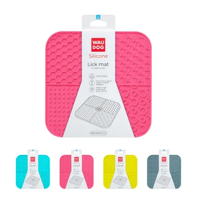 Коврик для вылизывания WAUDOG Silicone, 190х190х10 мм, розовый