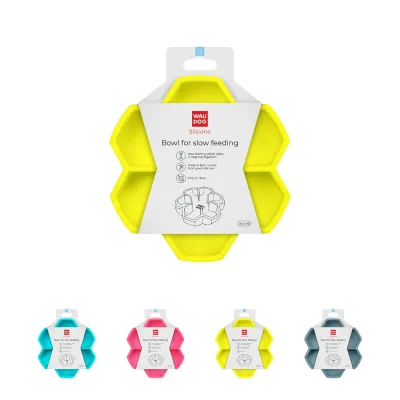 Миска для повільного харчування WAUDOG Silicone, жовтий
