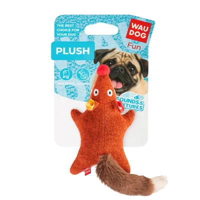 Іграшка для собак WAUDOG Fun Plush Лисиця, трикотаж, Ш 4 см, Д 14 см