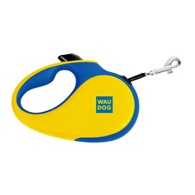 Повідець-рулетка для собак WAUDOG R-leash, малюнок "Colors of freedom", до 50 кг, 5 м, світловідбивна стрічка