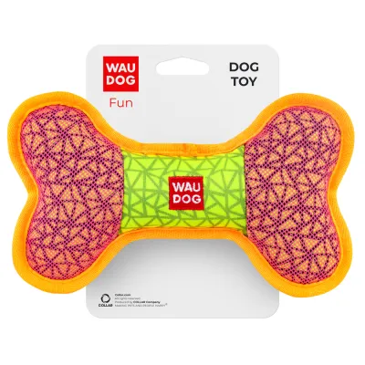 Іграшка для собак WAUDOG Fun, "Кістка", Ш 20 см, Д рожевий