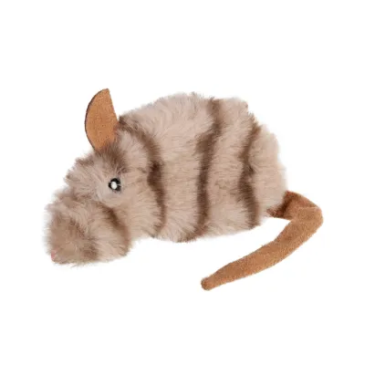 Игрушка для котов Мышка GiGwi Refillable Catnip, искусственный мех, 10 см