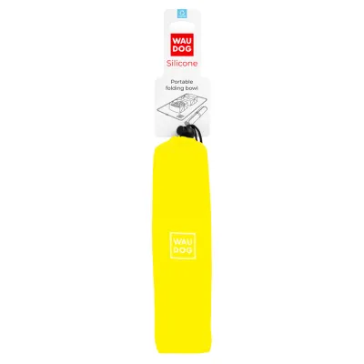 Миска складана WAUDOG Silicone, 385х230х50 мм, жовтий