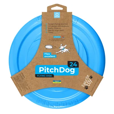 Ігрова тарілка для апортировки PitchDog, діаметр блакитний