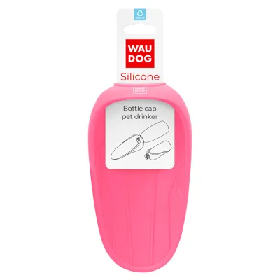 Поїлка-насадка на пляшку WAUDOG Silicone, 165х90 мм рожевий