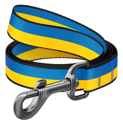 Поводок для собак из нейлона WAUDOG Nylon, рисунок "Colors of freedom", размер