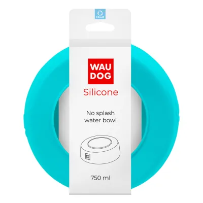 Миска-непроливайка WAUDOG Silicone, голубой