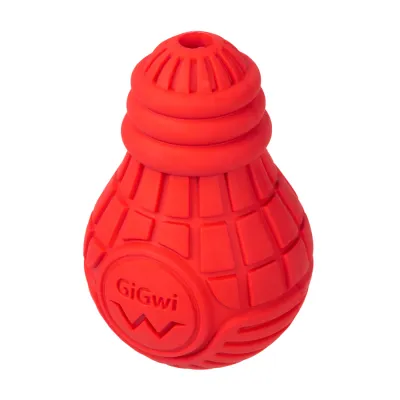 Іграшка для собак лампочка гумова GiGwi Bulb Rubber, гума, M, червона