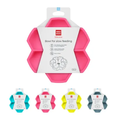 Миска для повільного харчування WAUDOG Silicone, рожевий