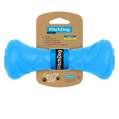 Ігрова гантель для апортировки PitchDog, довжина, діаметр 7 см блакитний