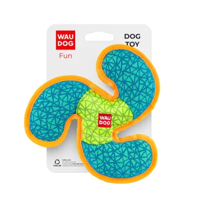 Игрушка для собак WAUDOG Fun «Пропеллер», Ш 21 см, Д блакитный