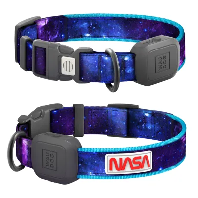 Нашийник для собак з підсвічуванням WAUDOG LED, NASA21, Type-C, Ш 25 мм, Дов 41-62 cm