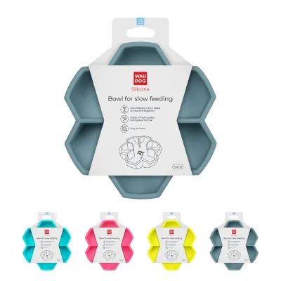 Миска для повільного харчування WAUDOG Silicone, сірий