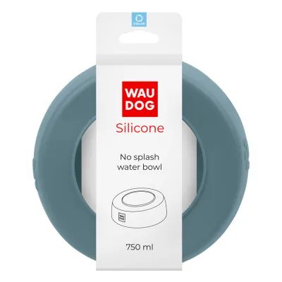 Миска-непроливайка WAUDOG Silicone, серый