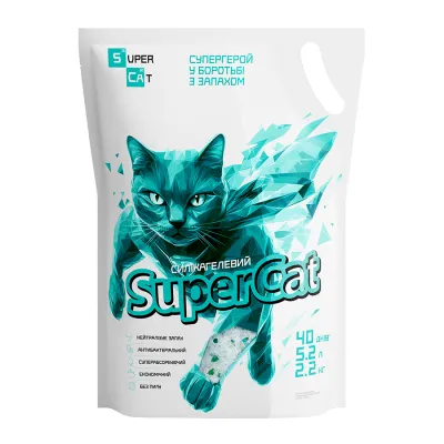 Силікагелевий наповнювач SuperCat для котячих туалетів, 2,2 кг /