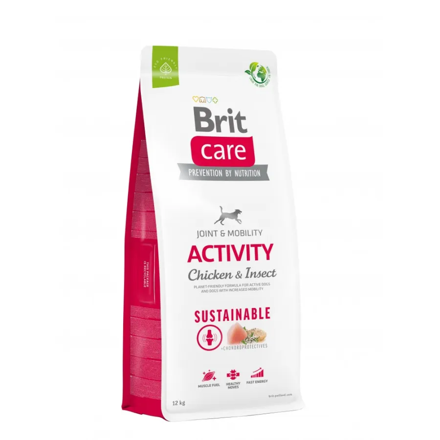 Сухой корм для собак Brit Care Dog Sustainable Activity с курицей и насекомыми 12 кг — фото 1