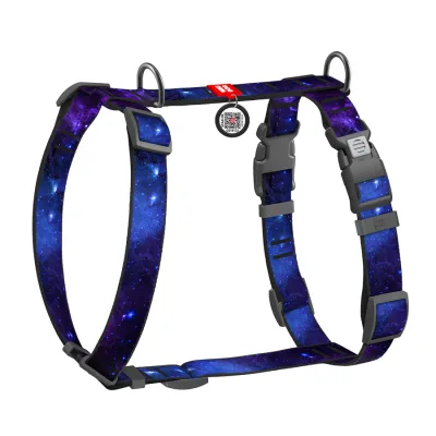 Шлея для собак анатомическая H-образная WAUDOG Nylon «NASA21»