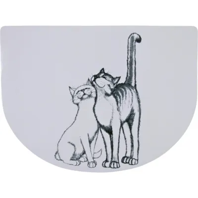 Килимок під миску Trixie для котів Pussy Cats білий пластик 40х30 см