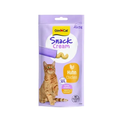Ласощі GimCat Snack Сream Сhicken для котів з куркою 6х15 г