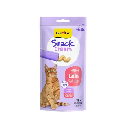 Ласощі GimCat Snack Сream Salmon для котів з лососем 6х15 г