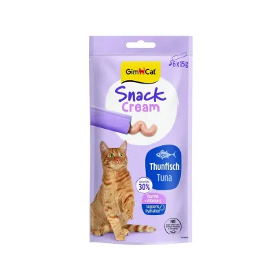 Ласощі GimCat Snack Сream Tuna для котів з тунецем 6х15 г