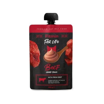 Пауч з яловичиною Cream Sauce Fitmin For Life 100 г