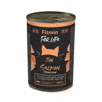 Консервы для стерилизованных кошек Salmon FFL cat tin 400г