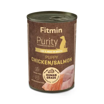 Консерва для цуценят salmon with chicken Fitmin Purity 400г