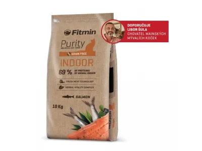 Fitmin cat Purity Indoor (для домашніх котів з лососем та рибою), 10 кг, 532114023, В наявності
