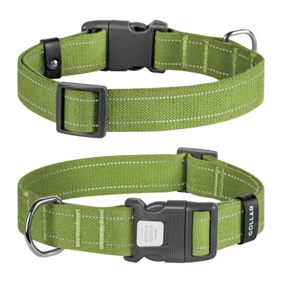 Нашийник для собак бавовняна тасьма CoLLaR Брезент, пластиковий фастекс