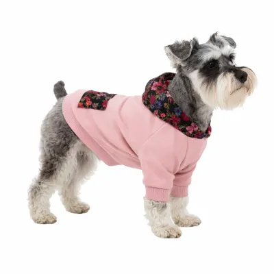 Кофта для собак DIEGO hoodie print 1 рожевий