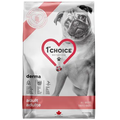 Сухой диетический беззерновой корм для собак 1st Choice Adult Derma