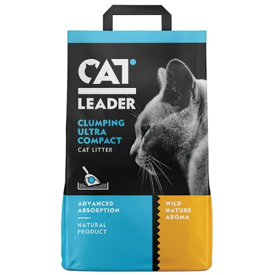 Наповнювач для котячого туалету грудкувальний Cat Leader Clumping Wild Nature КЕТ ЛІДЕР