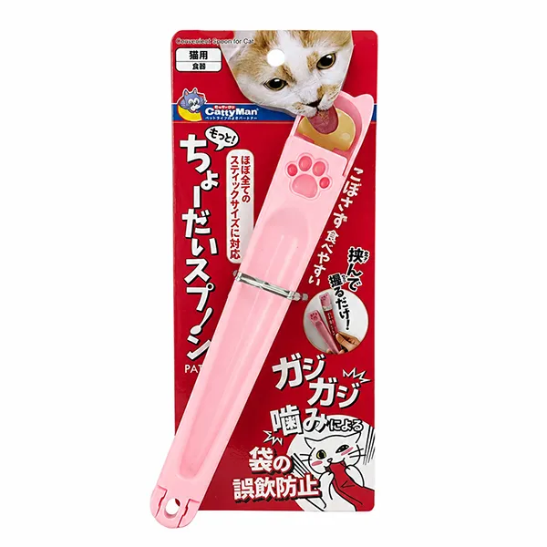 CattyMan Convenient Spoon КЕТТІМЕН ЛОЖКА для рідких ласощів у стіках для котів — фото 1