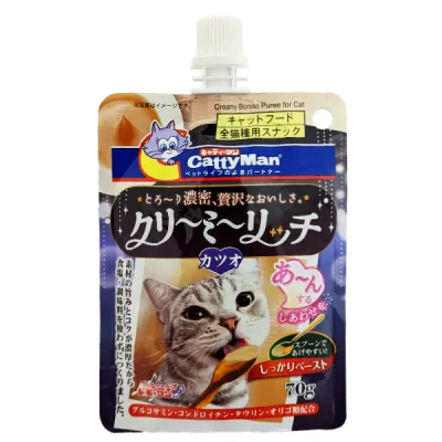 CattyMan Creamy Bonito Puree КЕТТІМЕН ВЕРШКОВЕ ПЮРЕ З МАКРЕЛЛЮ рідкі ласощі для котів