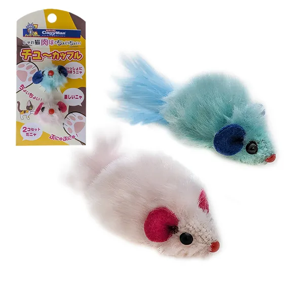 CattyMan Mouse Toys КЕТТІМЕН ПЛЮШЕВІ МИШКИ іграшка для котів, набір 2шт. — фото 1