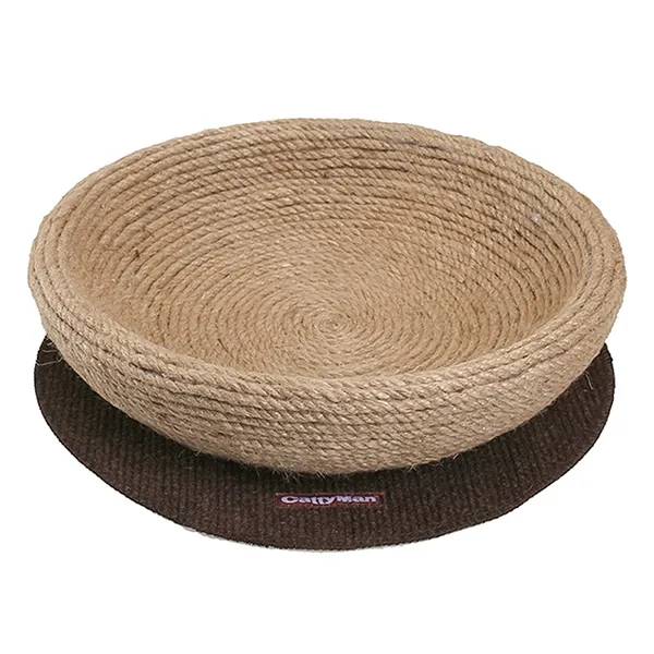 CattyMan Scratcher Jute Bed лежак-когтеточка для котов — фото 1