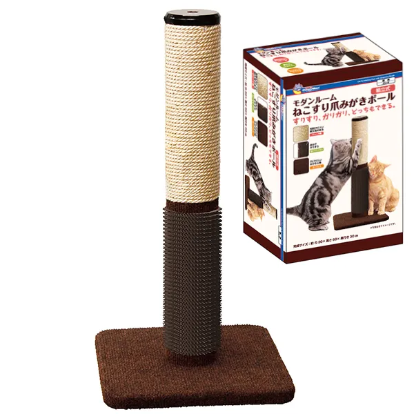 CattyMan Scratcher Massage Poll КЕТТІМЕН СТОВПЧИК З МАСАЖНОЮ ЩІТКОЮ кігтеточка для котів — фото 1
