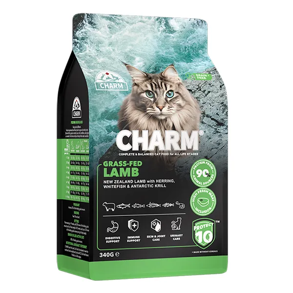 Charm Grass-Fed Lamb ЧАРМ ЯГНЯ ВІДГОДОВАНЕ НА ТРАВІ сухий беззерновий холістик корм для котів — фото 1